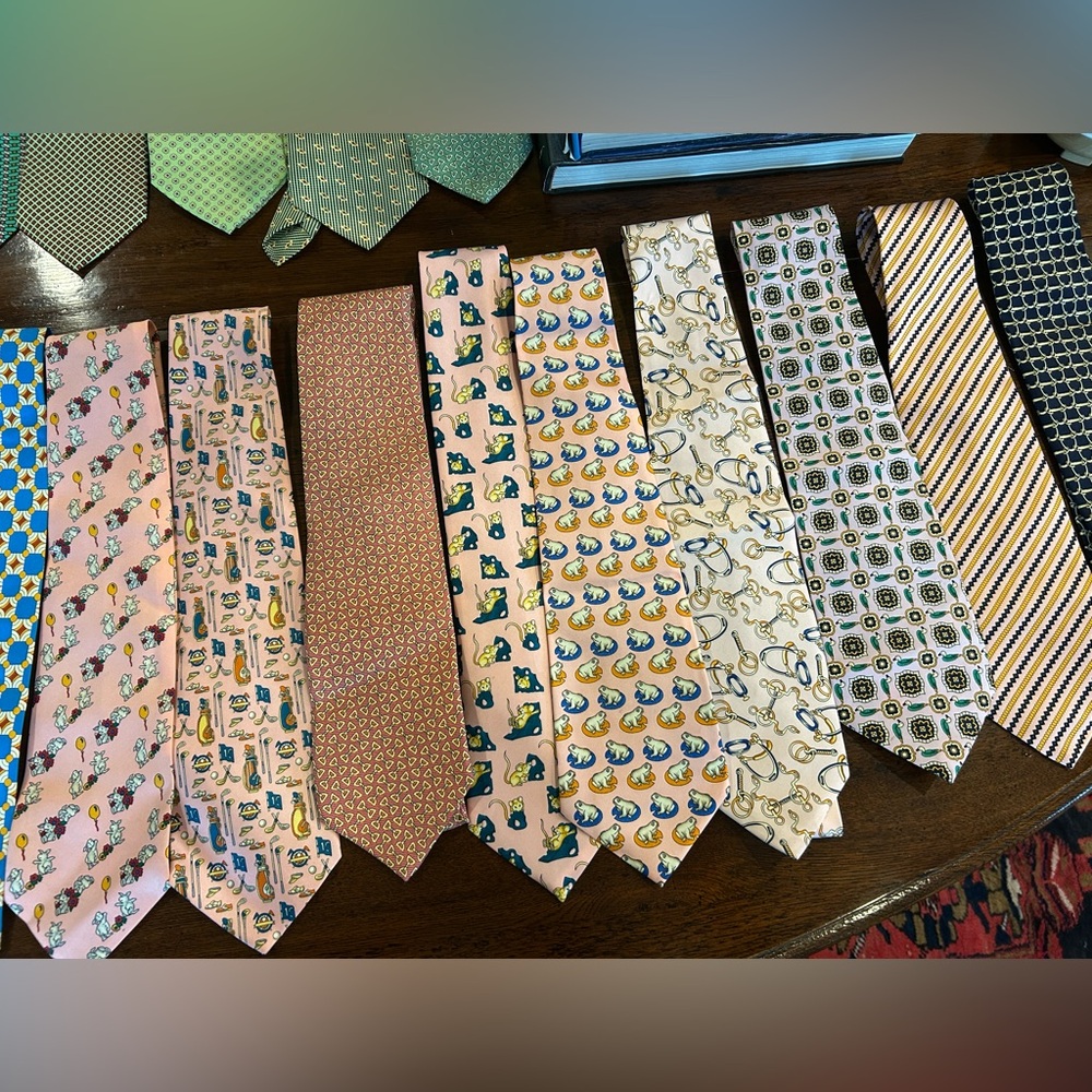 New Rene Chagal trio of 100% Handmade silk ties